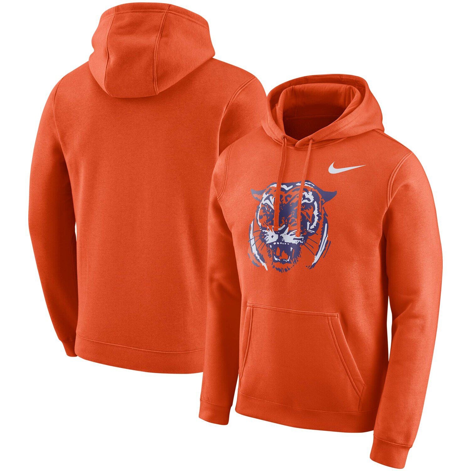 

Мужской оранжевый флисовый пуловер с капюшоном Clemson Tigers Vault Club Nike