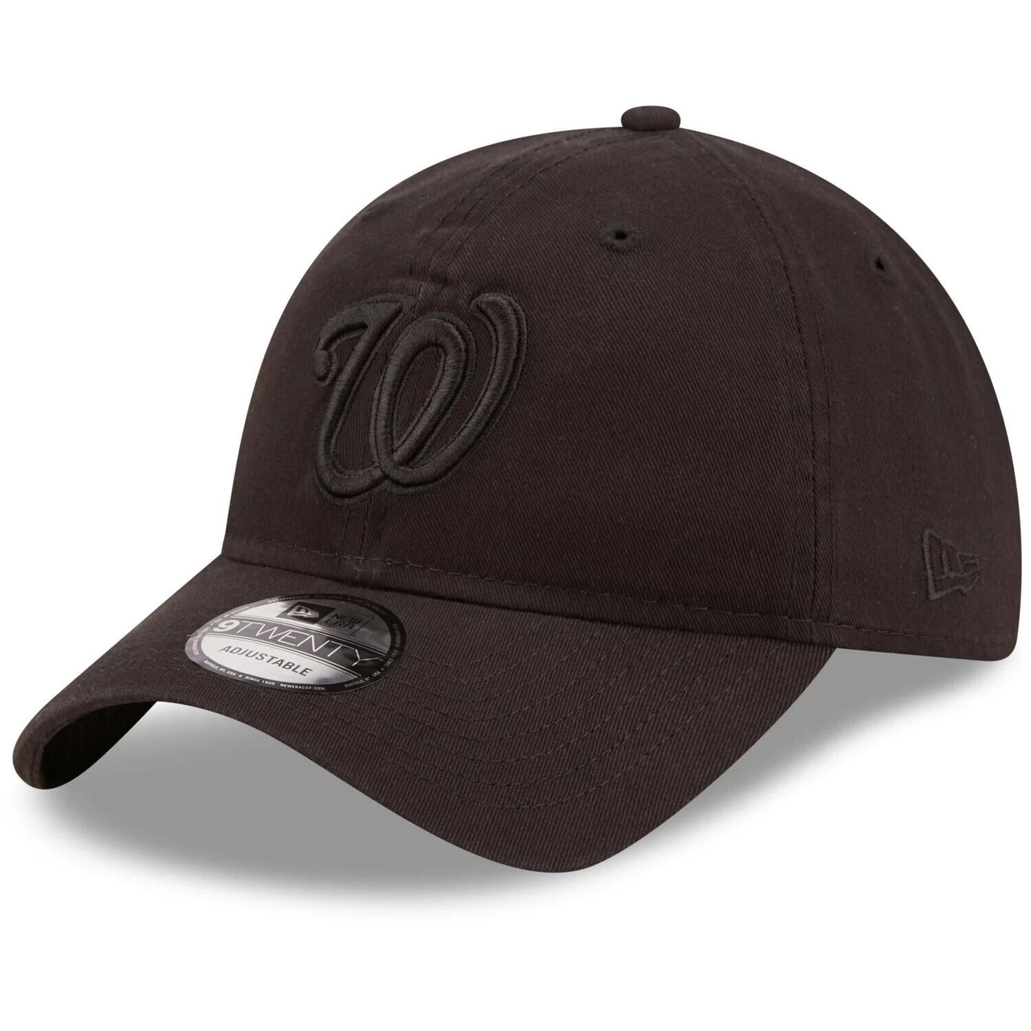 

Мужская регулируемая кепка New Era Washington Nationals Black On Black Core Classic 2.0 9TWENTY