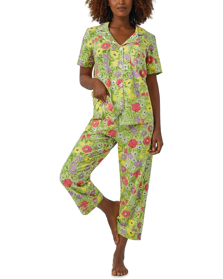 Пижама Bedhead PJs Short Sleeve Cropped, цвет Whispering Meadow