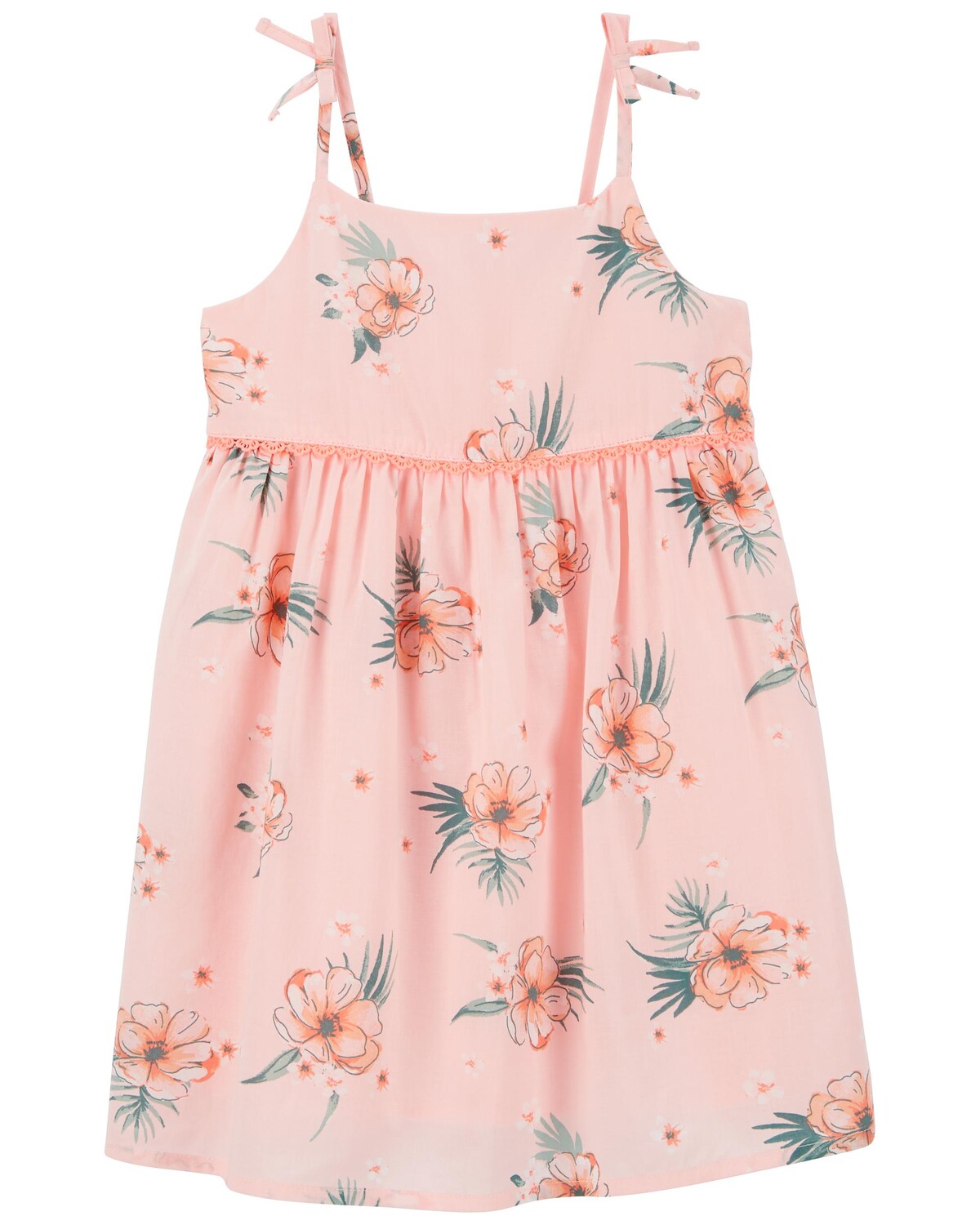 

Платье Babydoll с тропическим цветочным принтом для малышей Carter's, розовый