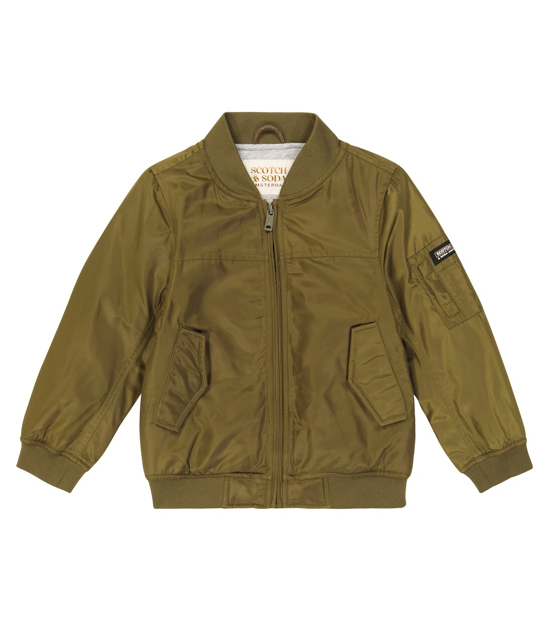 

Двусторонний бомбер с вышивкой Scotch & Soda Kids, зеленый