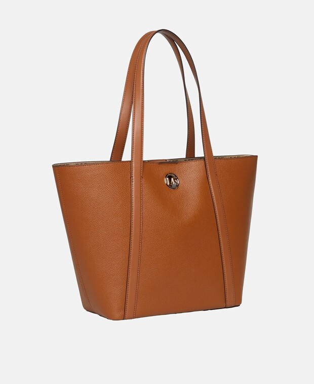 

Кожаная большая сумка-тоут Michael Michael Kors, коньяк