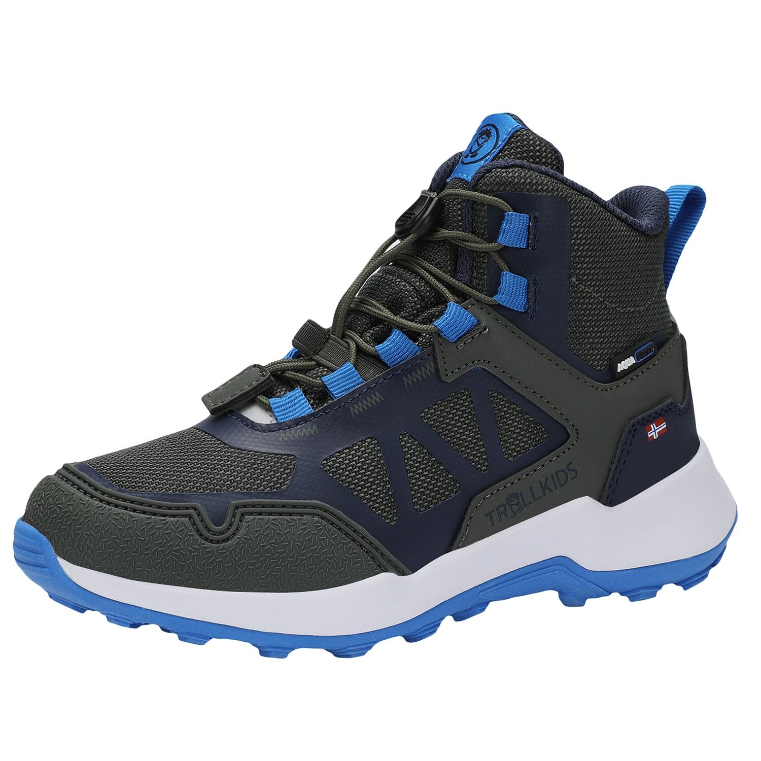 

Кроссовки Trollkids mid cut Oppland Hiker, цвет Efeugrün/Mittelblau/Marine