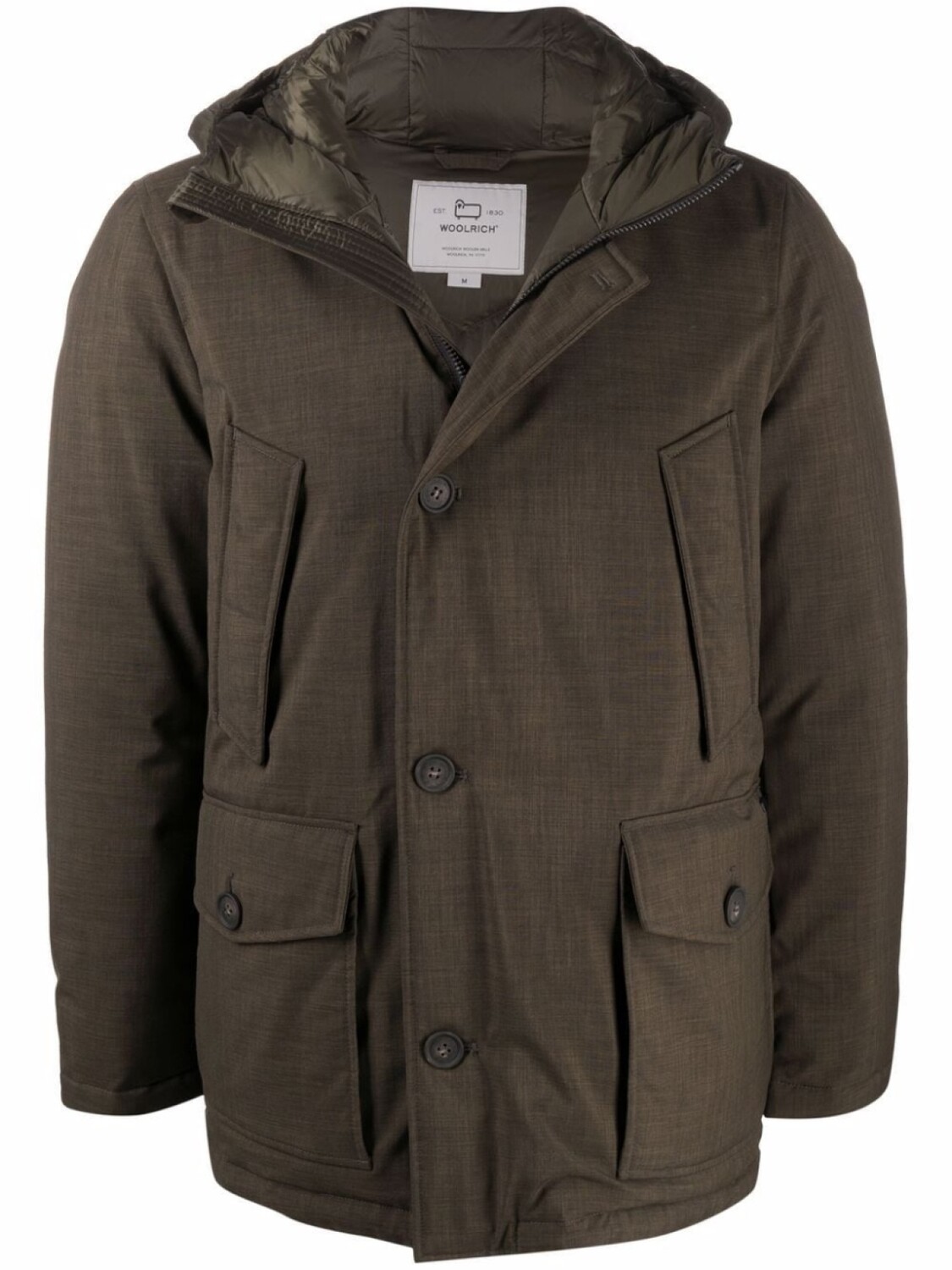 

Woolrich пуховик с капюшоном, зеленый