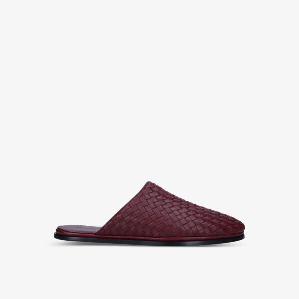 

Кожаные тапочки-мюли Intrecciato Bottega Veneta, цвет wine