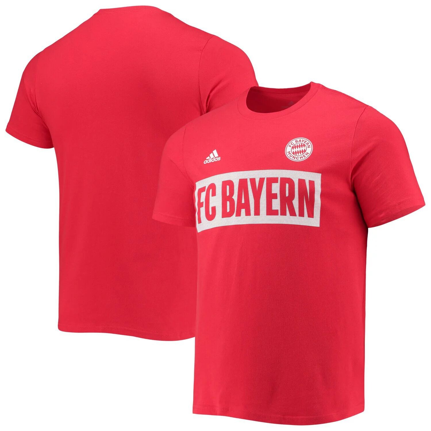 

Мужская красная футболка adidas Bayern Мюнхен Box, Красный
