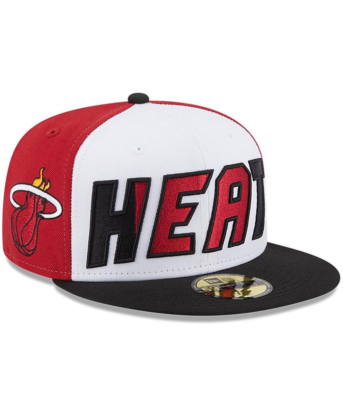 

Мужская бело-черная приталенная шляпа Miami Heat Back Half 9FIFTY New Era