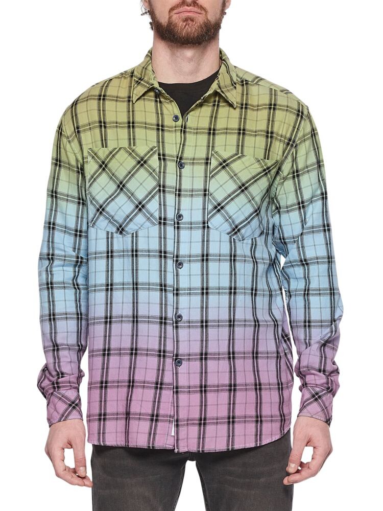

Рубашка в клетку Dip Dye Eleven Paris, цвет Light Lilac
