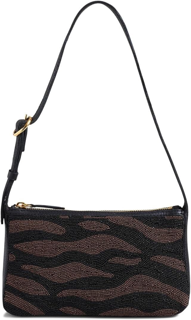 

Сумка Madewell The Buckle-Strap Shoulder Bag in Bead-Embellished Leather, цвет Hot Cocoa Multi