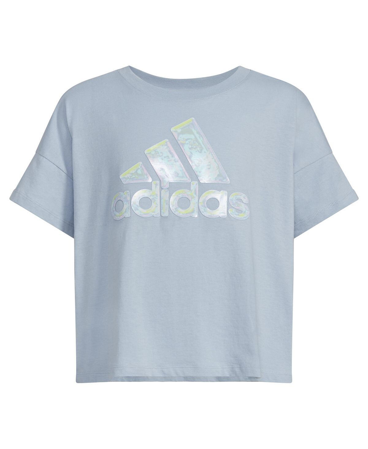 

Свободная футболка с короткими рукавами для больших девочек adidas