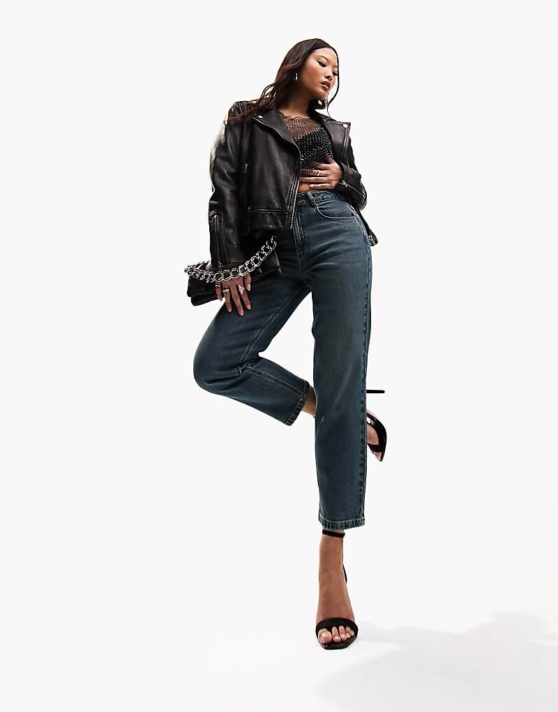 

Синие удобные джинсы узкого кроя ASOS DESIGN Petite