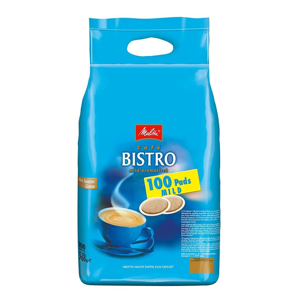 

Кофе Melitta Bistro в пакетиках мягкий кофе мелкой обжарки 100 штук 700г Melitta Kaffee