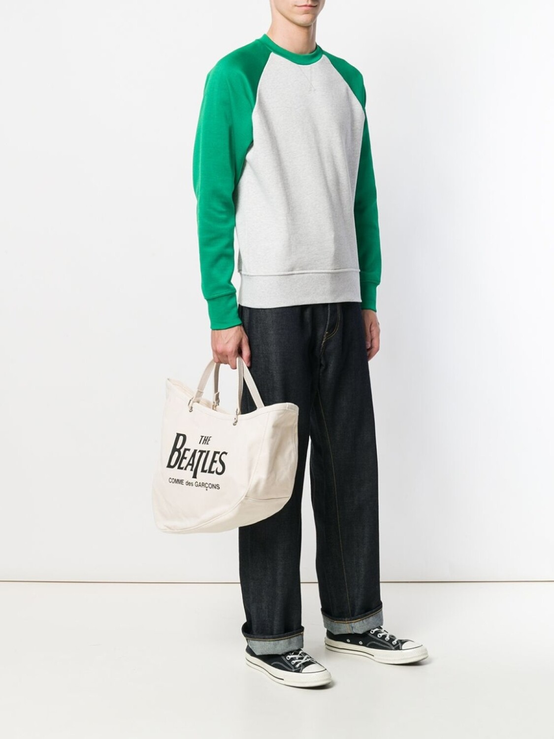 

Сумка-тоут со слоганом The Beatles X Comme Des Garçons, бежевый