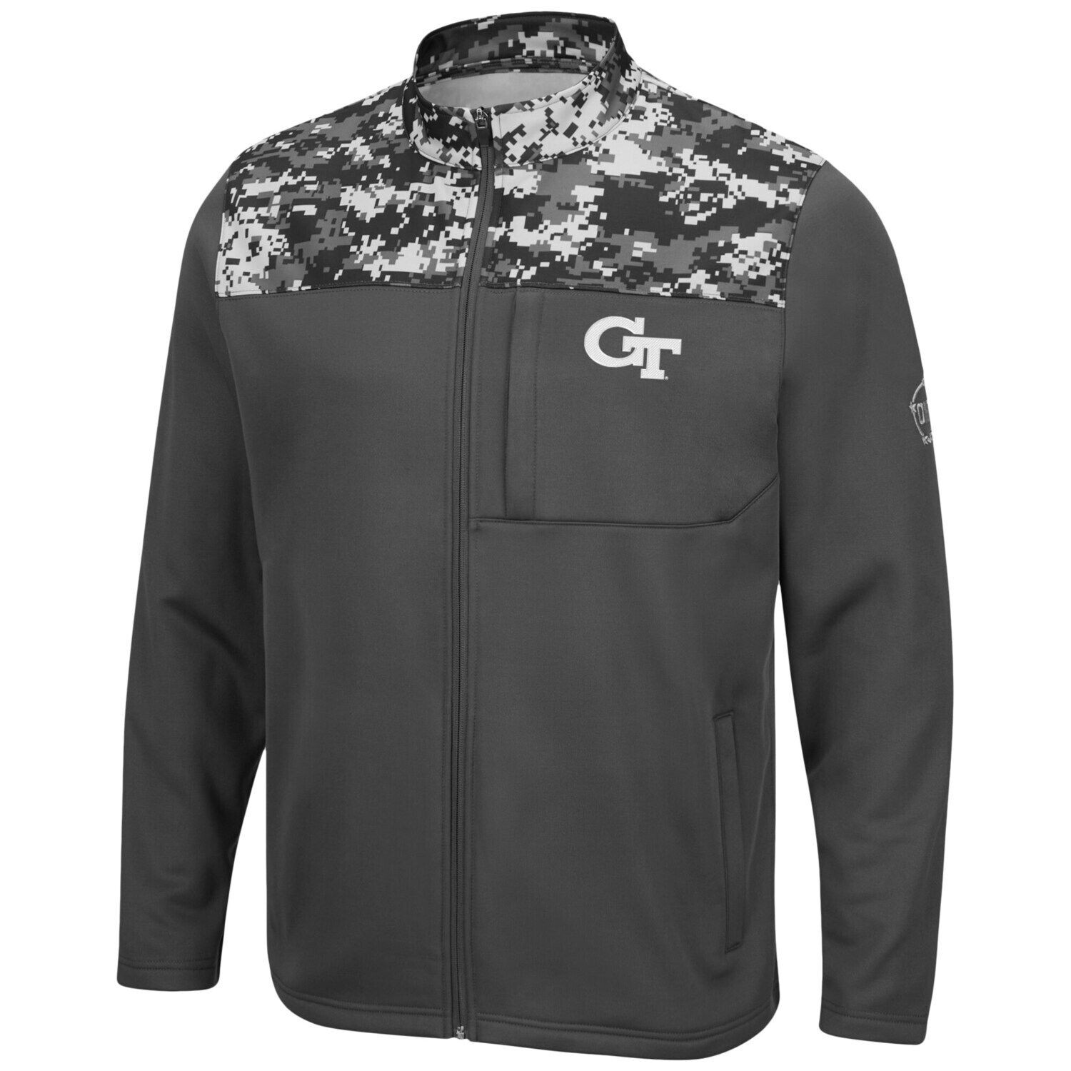 

Мужские темно-серые желтые куртки Georgia Tech Military Appreciation Digi Camo с молнией во всю длину Colosseum