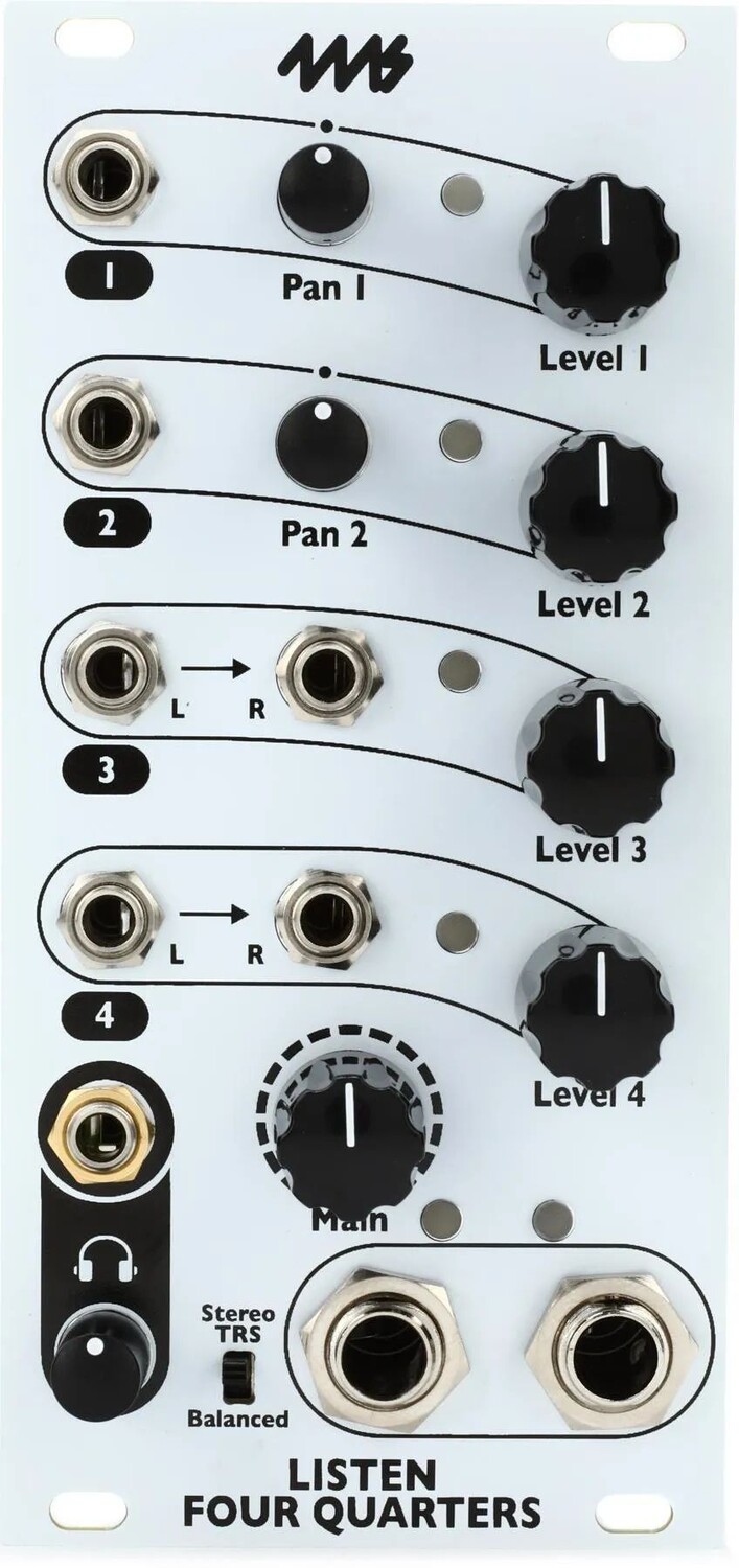 

Модуль Eurorack, время прослушивания 4 мс, четыре четверти