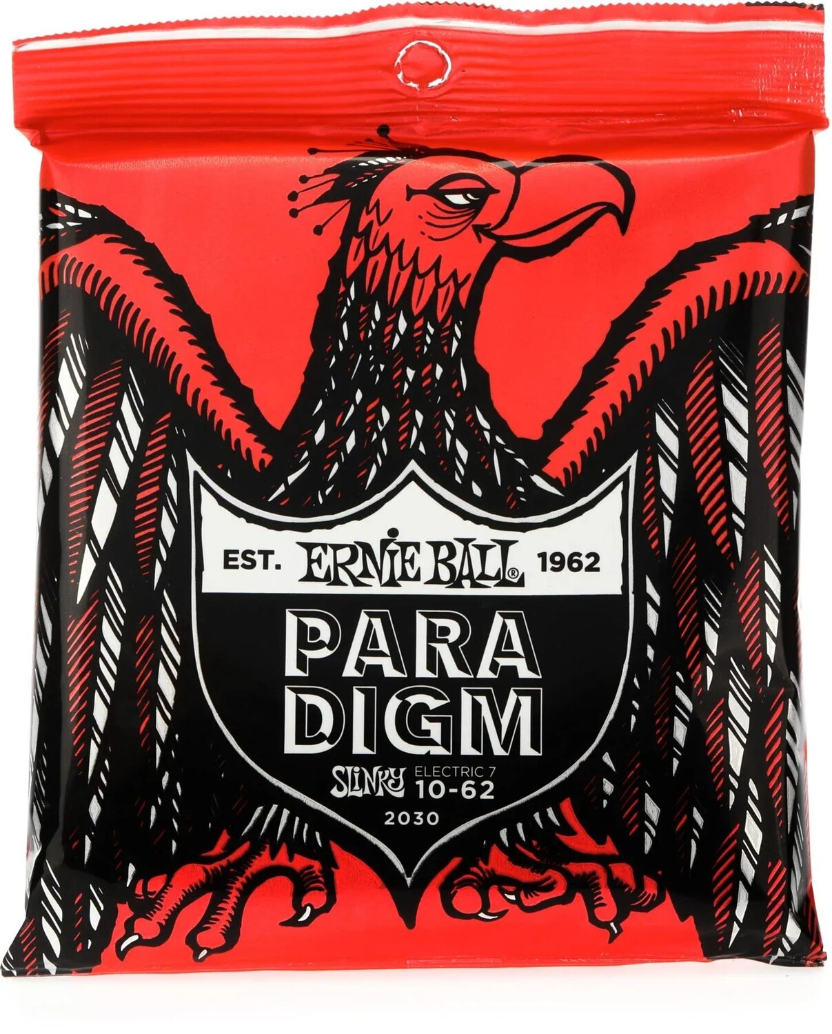 

Струны для электрогитары Ernie Ball 2030 Skinny Top Heavy Bottom Slinky Paradigm — .010-.062, 7-струнные