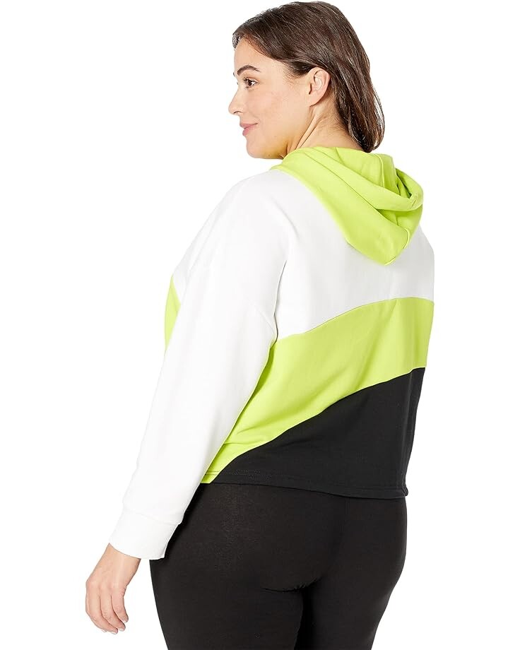 

Худи PUMA Plus Size City Light Track Hoodie, цвет Puma White/Nrgy Yellow