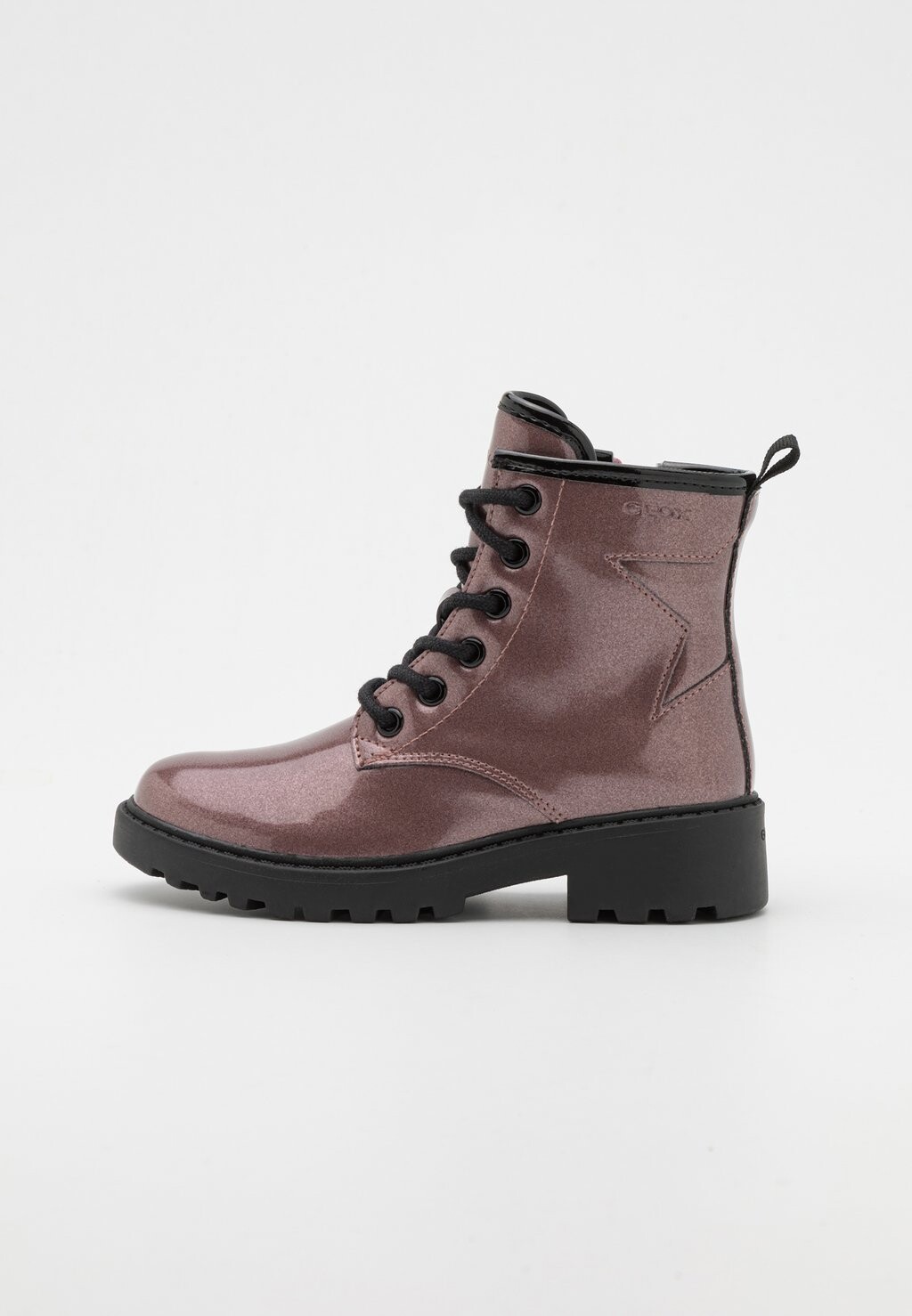 

Ботильоны на шнуровке Casey Girl Geox, цвет rose smoke/black