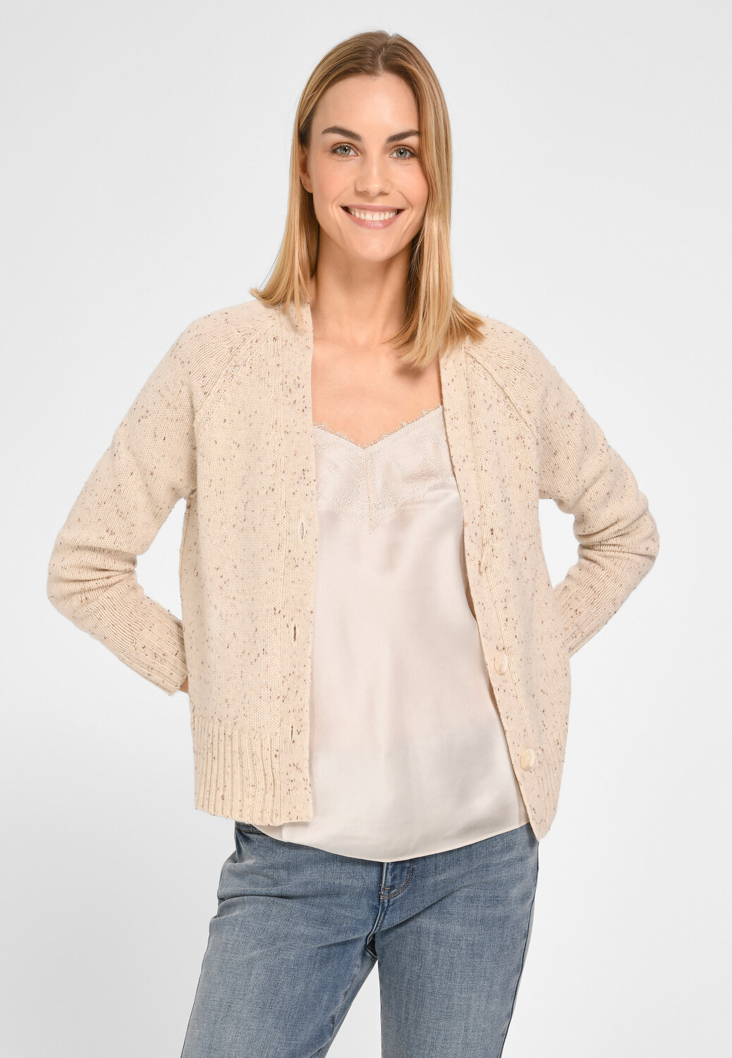 

Кардиган PETER HAHN Strick New Wool, белый