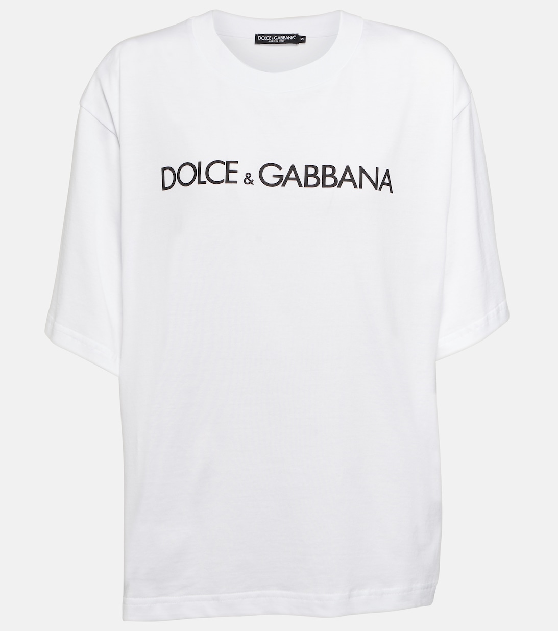 

Укороченная футболка DG из хлопкового джерси DOLCE&GABBANA, белый