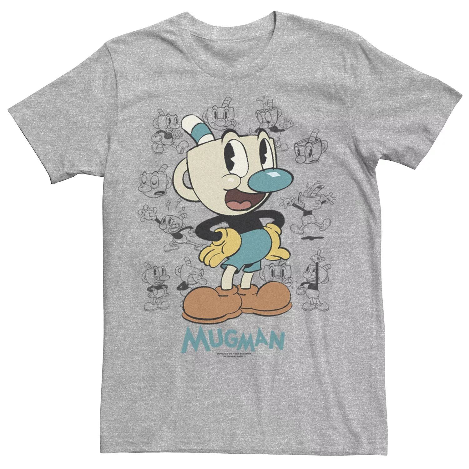 

Мужская футболка The Cuphead Show Mugman Sketches Licensed Character