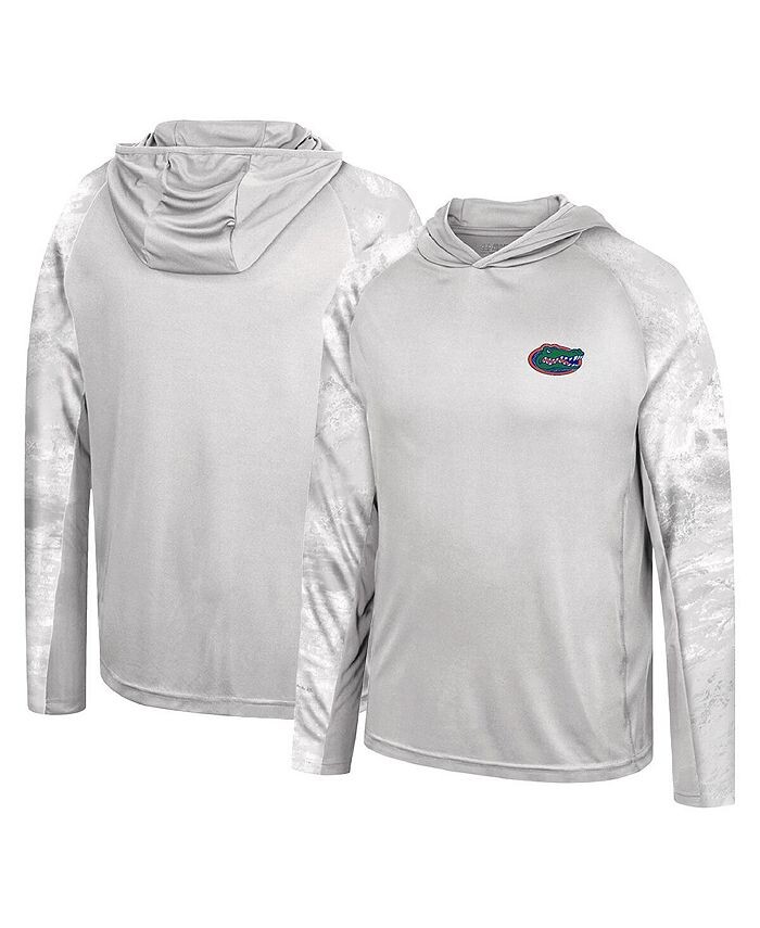 

Мужская серая футболка Realtree Camo Florida Gators Gulf Stream реглан с капюшоном и длинными рукавами Colosseum, белый