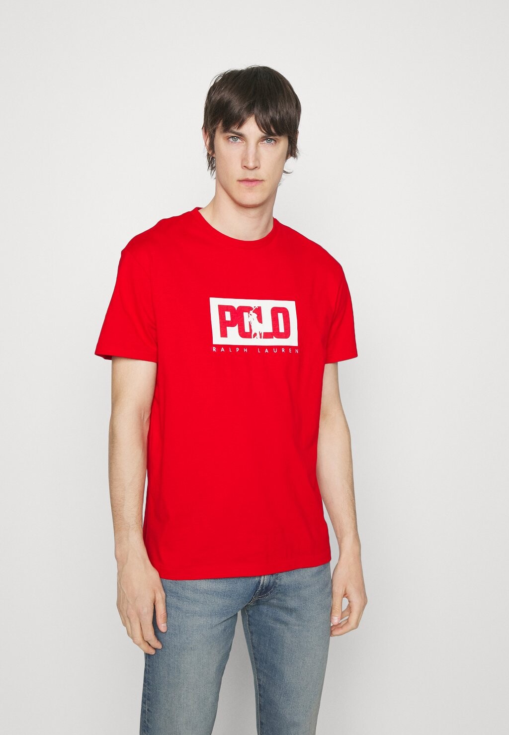

Футболка с принтом Polo Ralph Lauren, красный