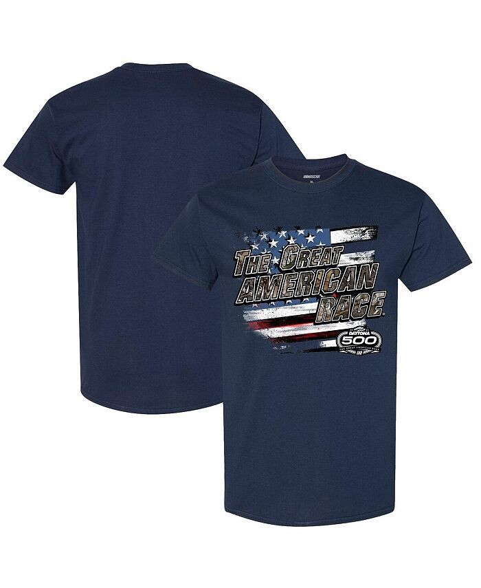 

Мужская темно-синяя футболка Daytona 500 TrueTimber Camo 2023 Checkered Flag Sports, синий