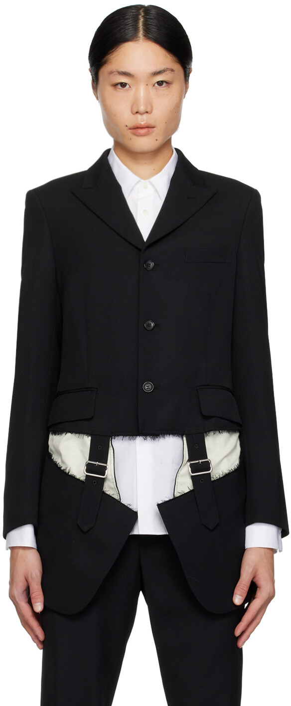 

Черный пиджак с остроконечными лацканами Comme Des Garcons, цвет Black