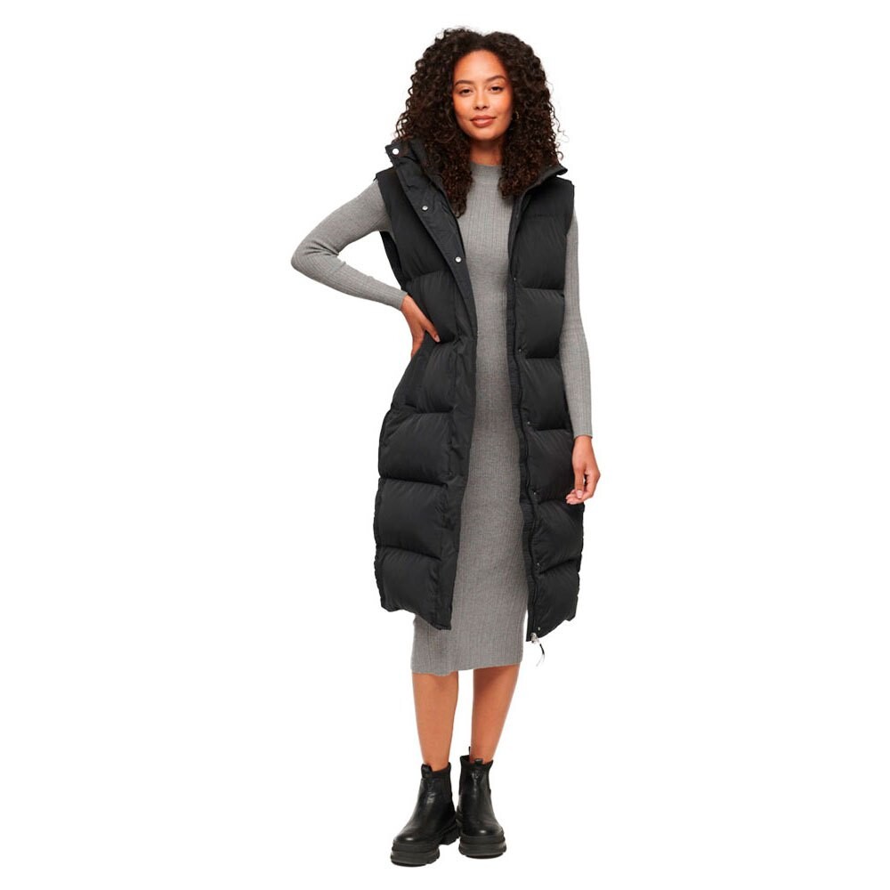 

Пуховик Superdry Longline, черный