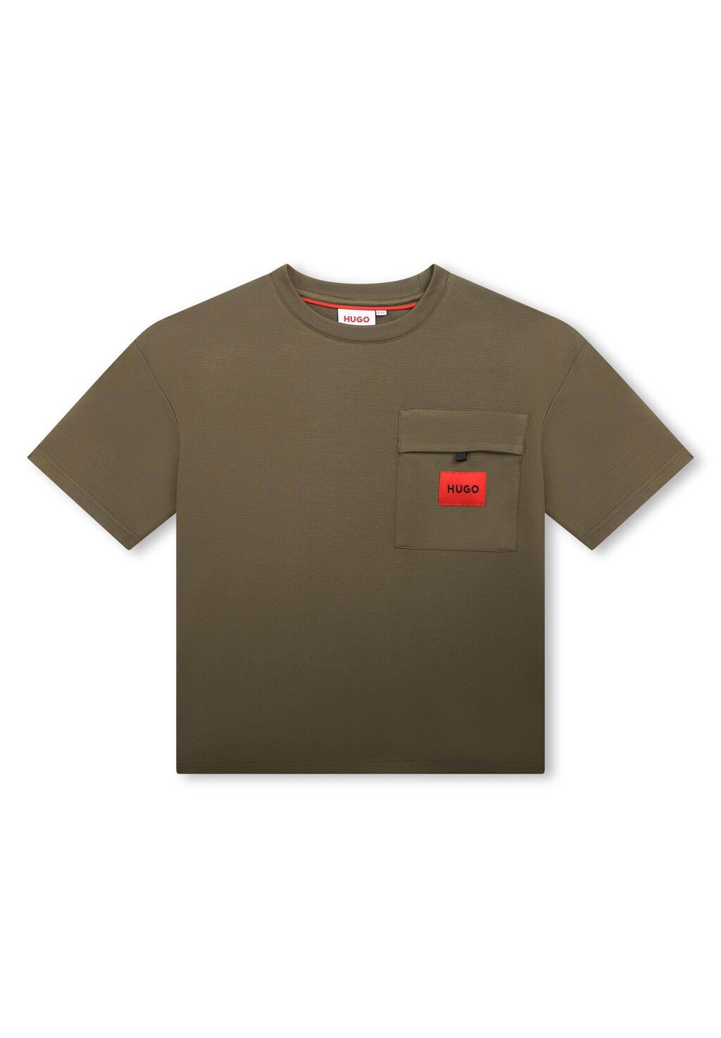 

Футболка с принтом SHORT SLEEVES HUGO Kids, цвет khaki