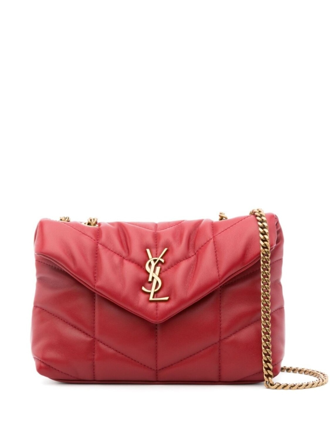 

Saint Laurent мини-сумка на плечо Puffer Toy, красный