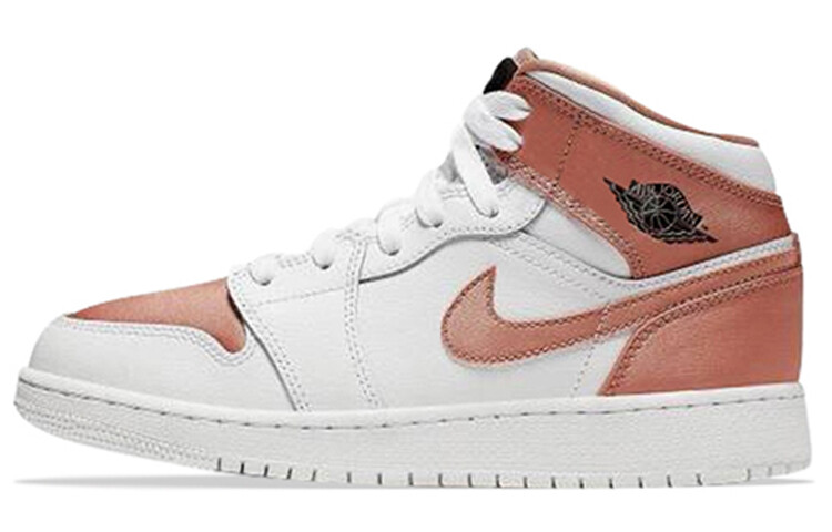 

Air Jordan 1 Mid Белое Розовое Золото (GS)
