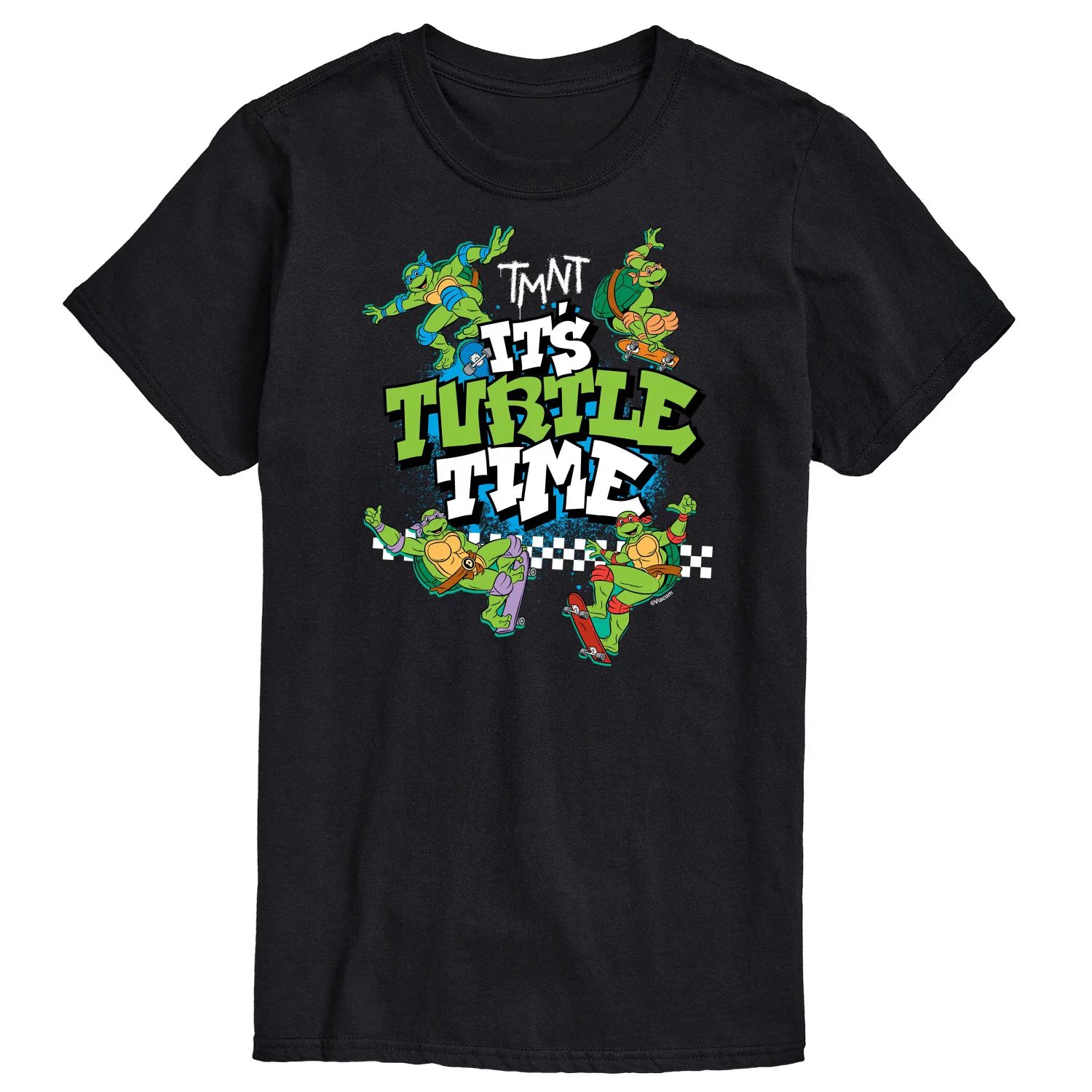 

Футболка с рисунком Big & Tall TMNT Turtle Time License, черный