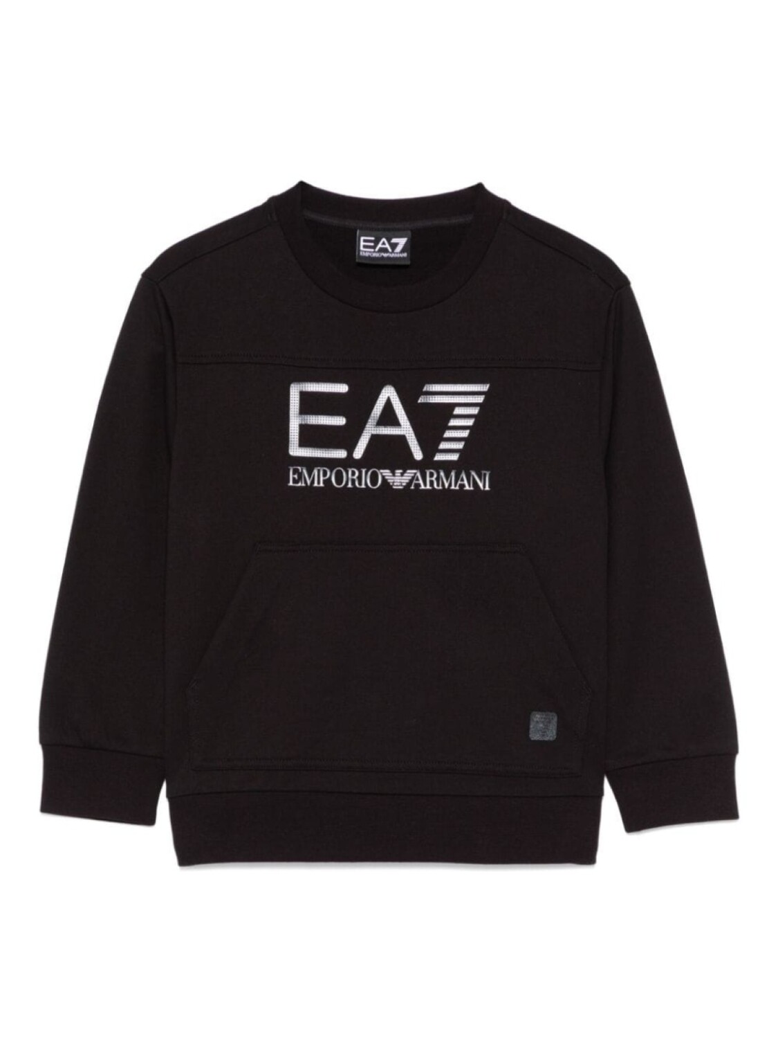 

Emporio Armani Kids толстовка с прорезиненным логотипом, черный