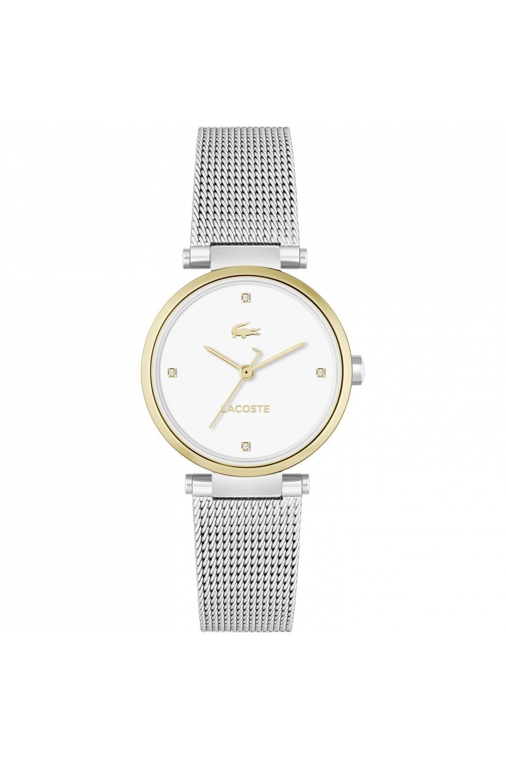 Модные аналоговые кварцевые часы Orba из нержавеющей стали - 2001337 , белый Lacoste