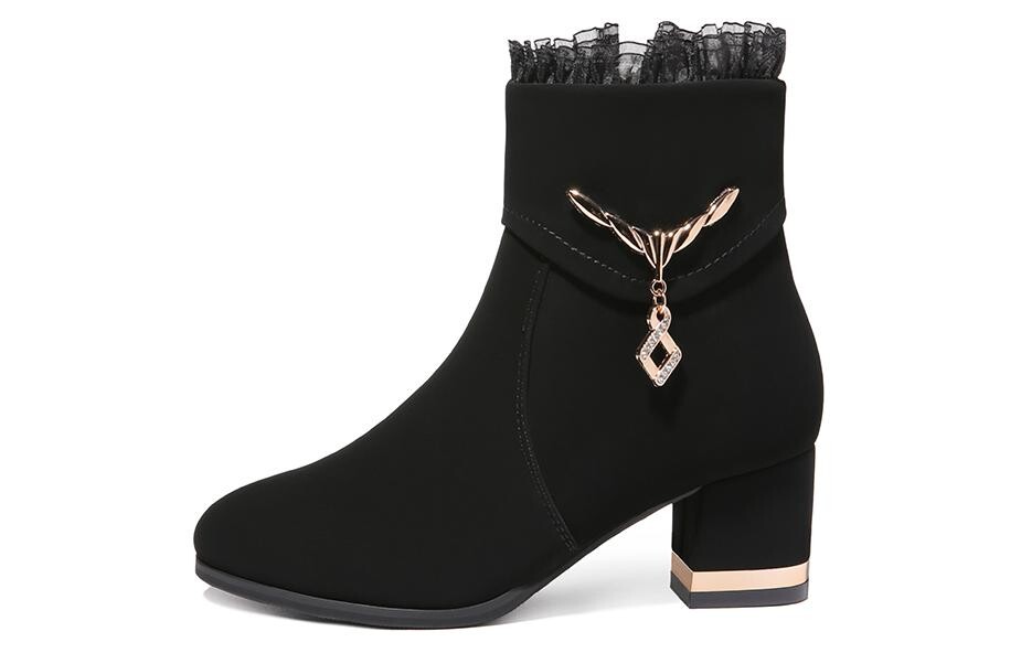

Ботильоны женские Guci Tianlun, цвет Black-PU leather + mesh