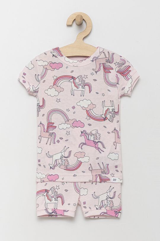 

Детская хлопковая пижама GAP, розовый