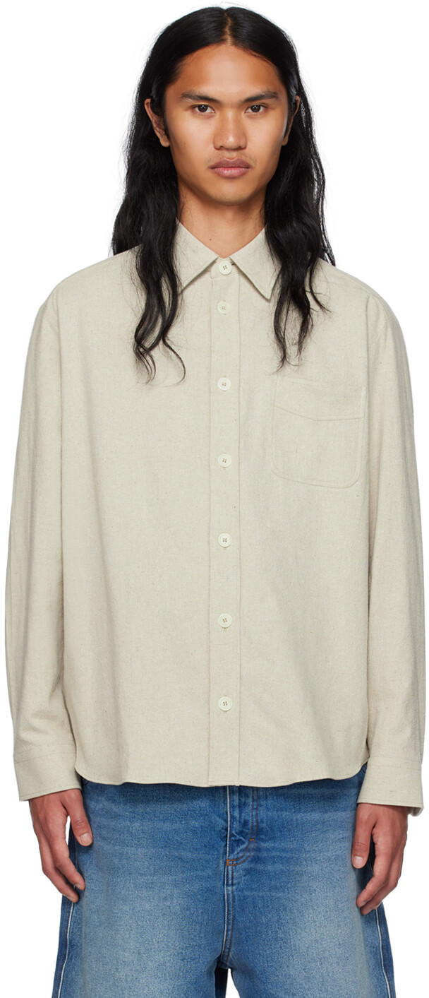 

Бежевая рубашка Aston A.P.C.