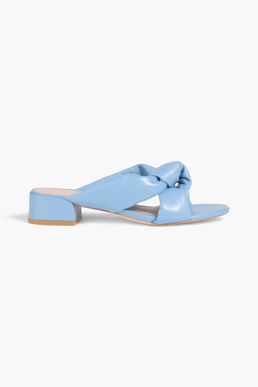 

Кожаные мюли Vacay 35 с узлом Stuart Weitzman, светло-синий
