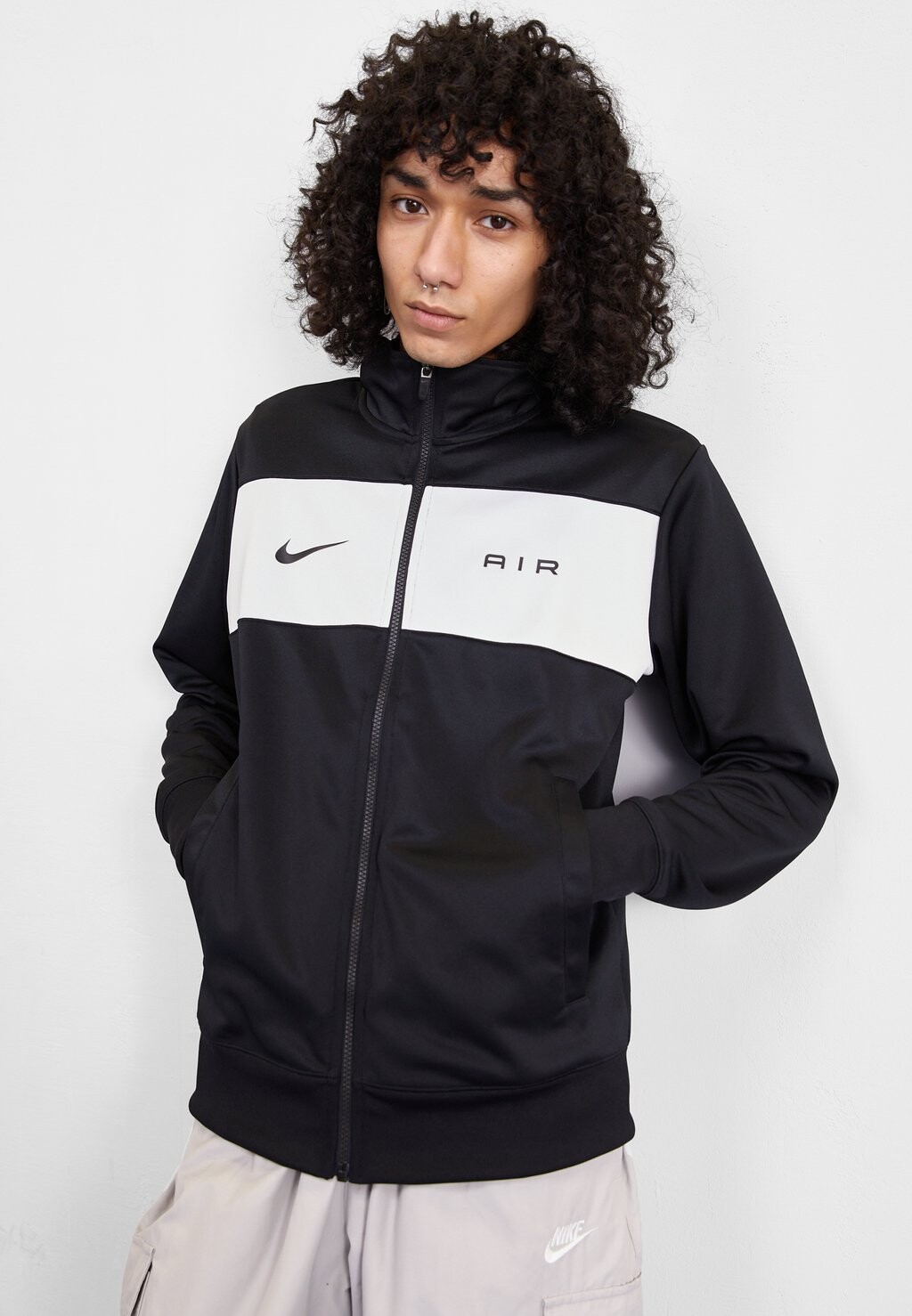 

Толстовка на молнии AIR TRACKTOP Nike, черный/белый
