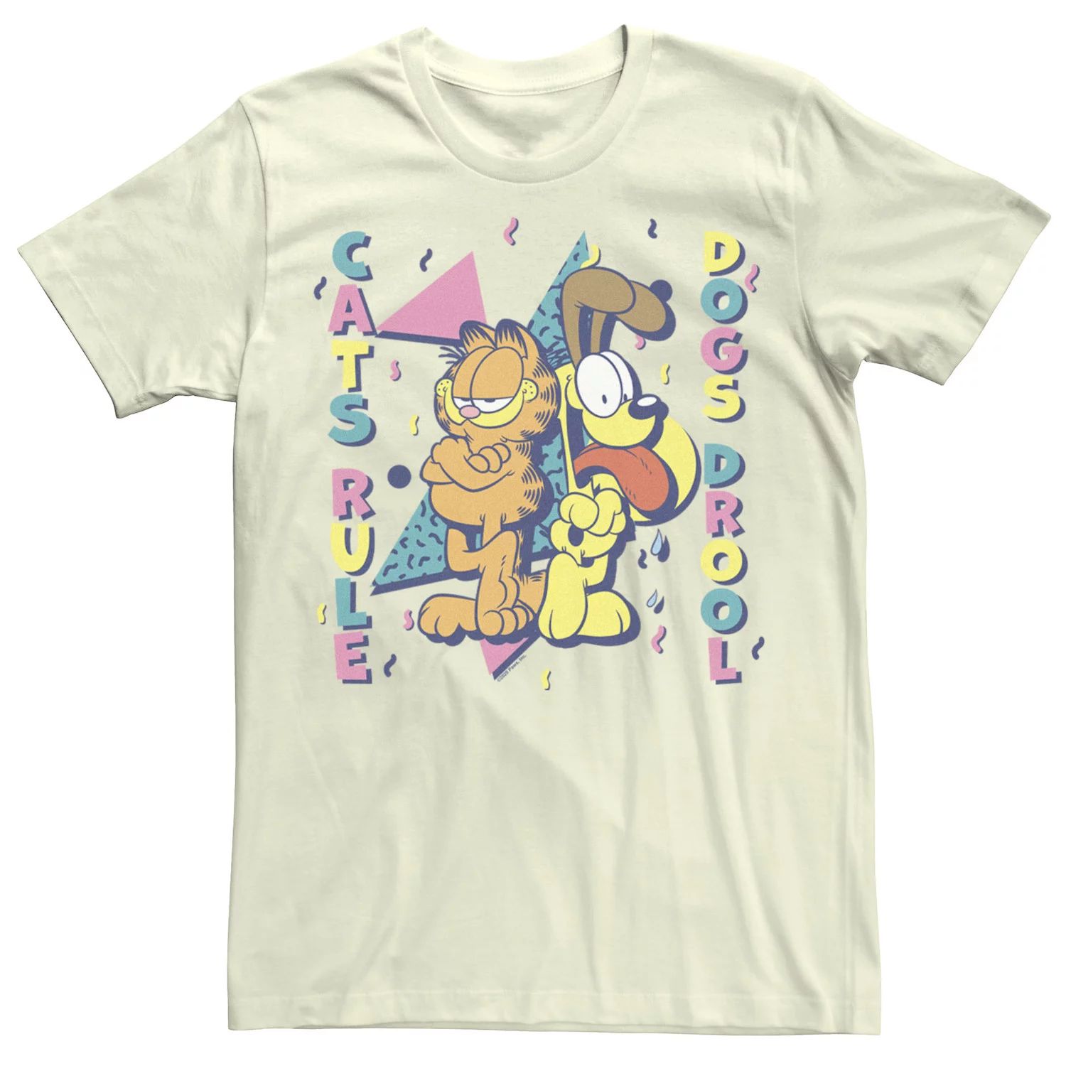Мужская футболка Garfield Cats Rule в стиле ретро Licensed Character