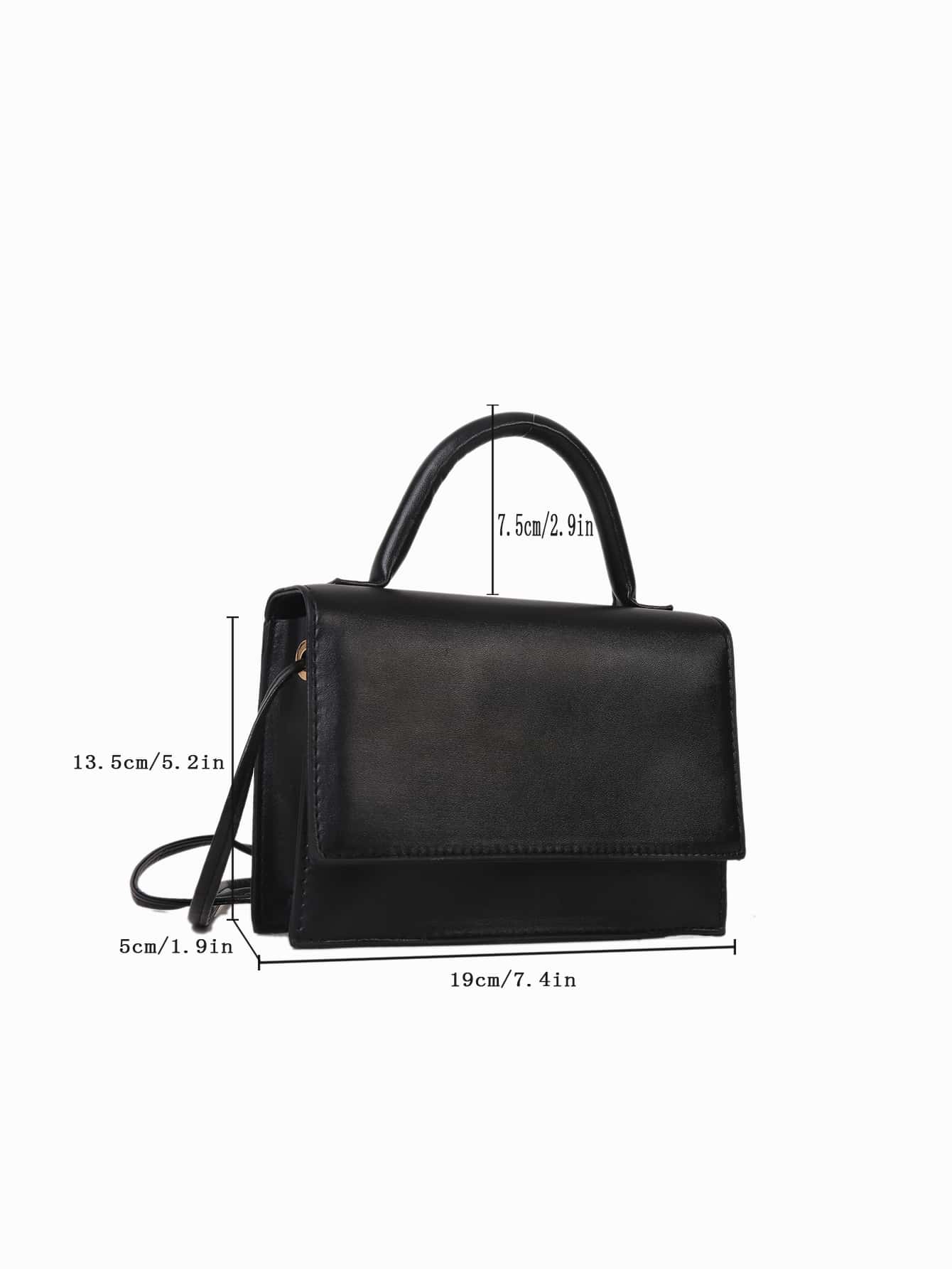 Легкая деловая повседневная мини-минималистичная квадратная сумка-саквояж для девочек-подростков, черный