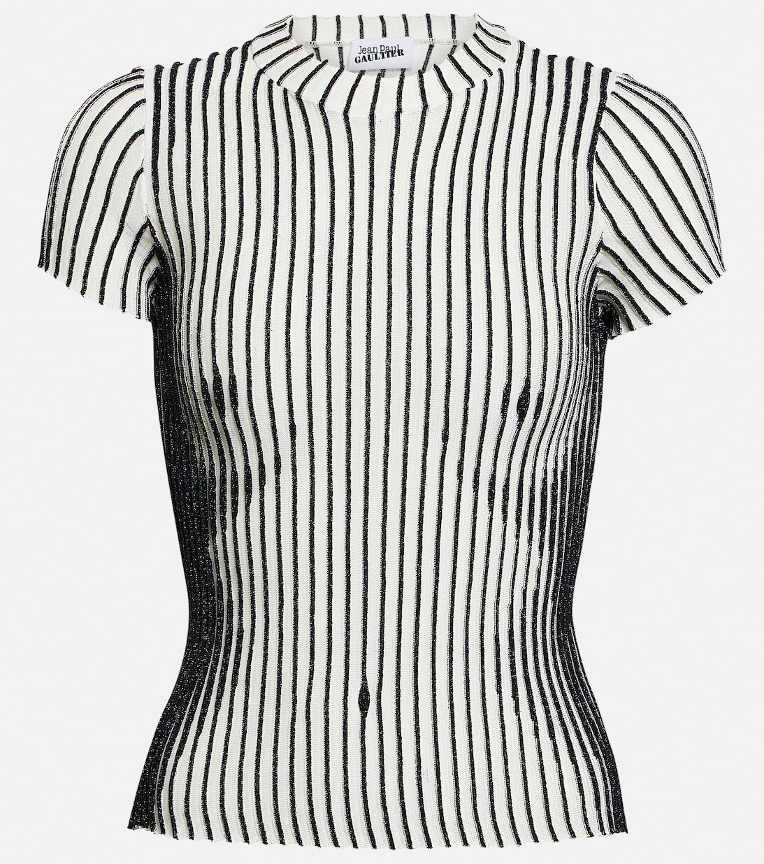 

Полосатый топ с люрексом JEAN PAUL GAULTIER, белый