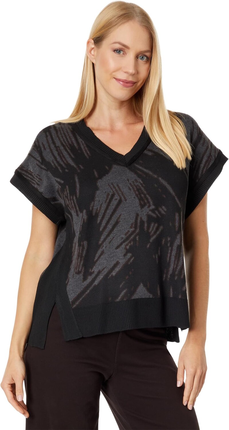 

Свитер-жилет Kimberly Lysse, цвет Abstract Overlay Jacquard