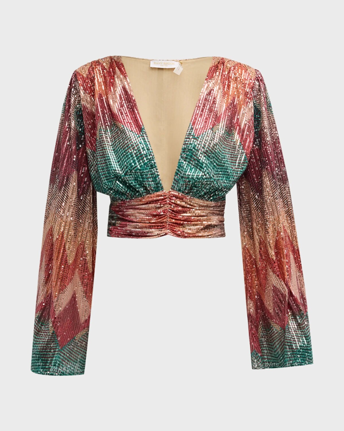 

Блузка Erin с шевроном и пайетками Ramy Brook, цвет Multicolor Chevron Sequin