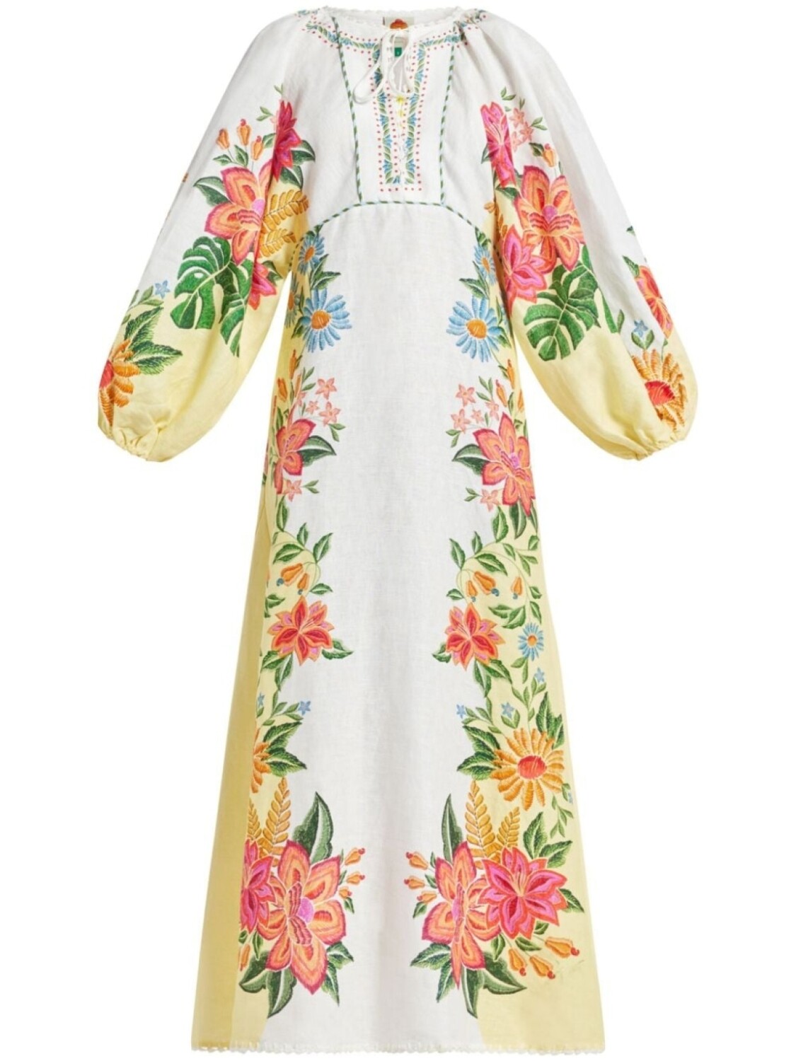

FARM Rio платье макси от Off-White Bloom Garden, белый