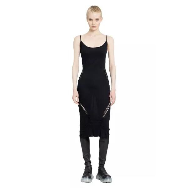 

Платье lilies edfu braided slip dress Rick Owens, черный