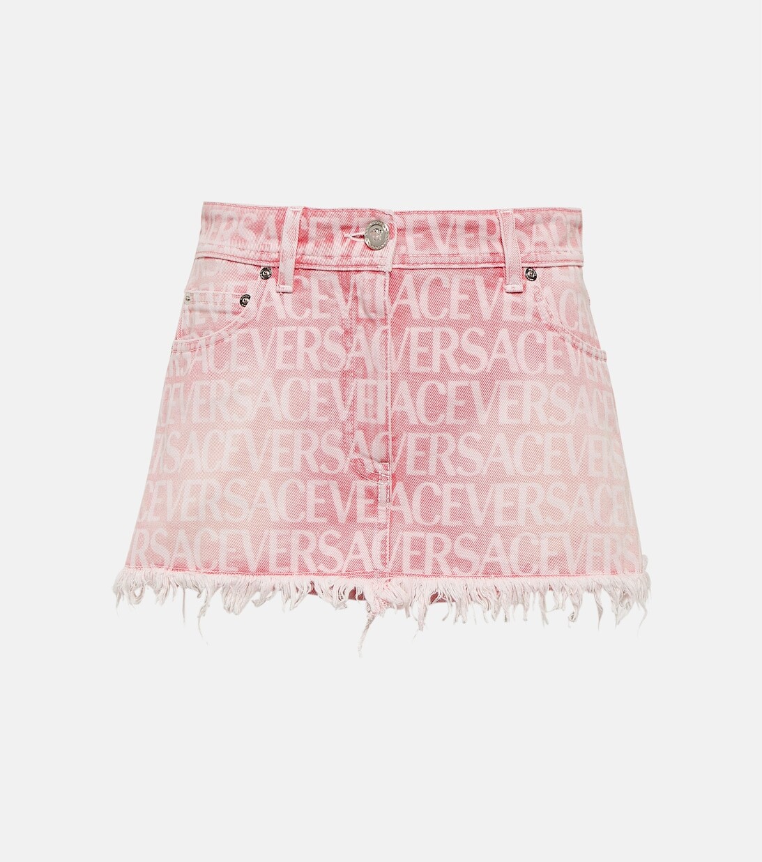 

Джинсовая мини-юбка Versace Allover VERSACE, розовый