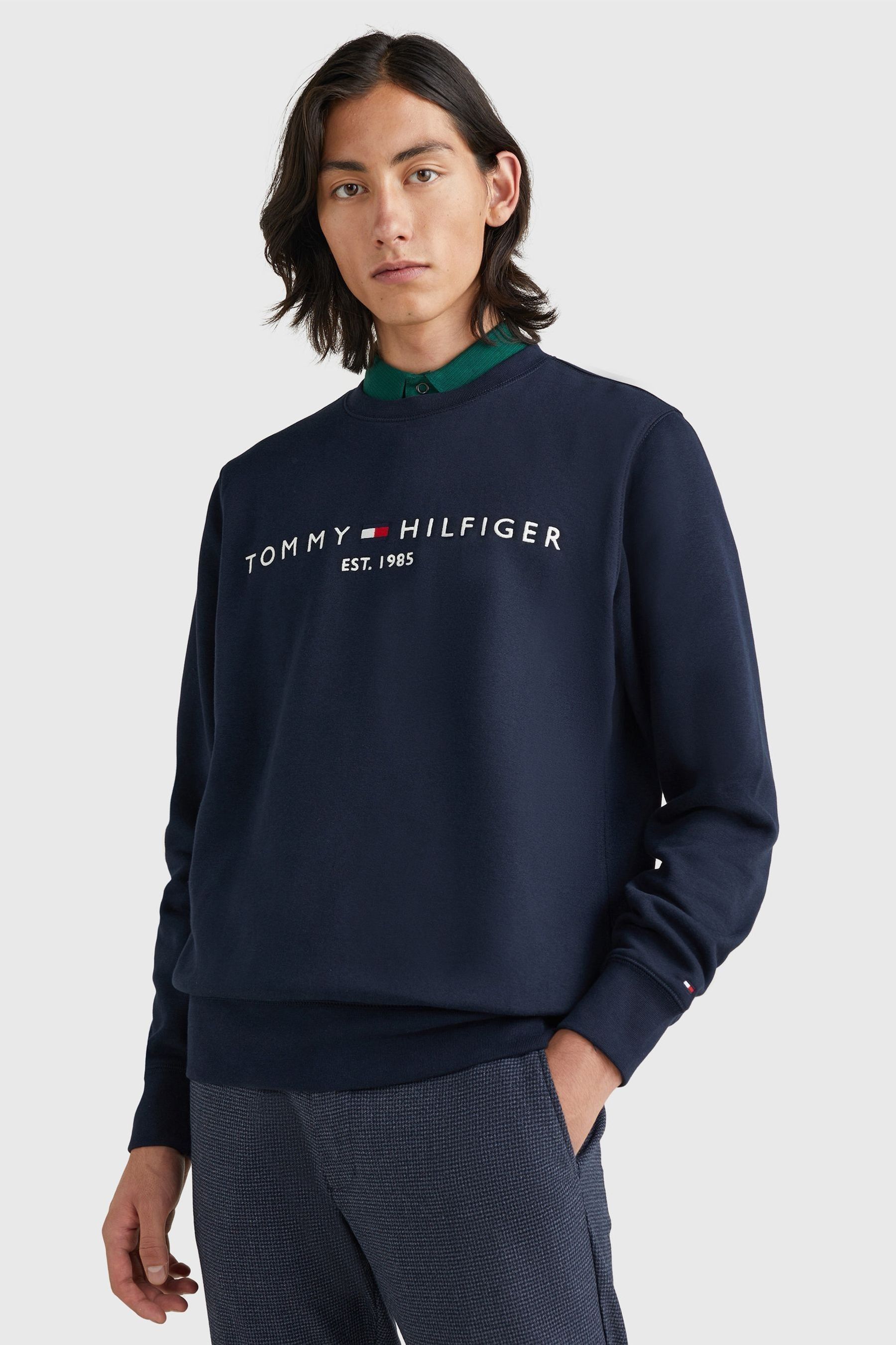 

Синий свитер с логотипом Tommy Tommy Hilfiger, синий